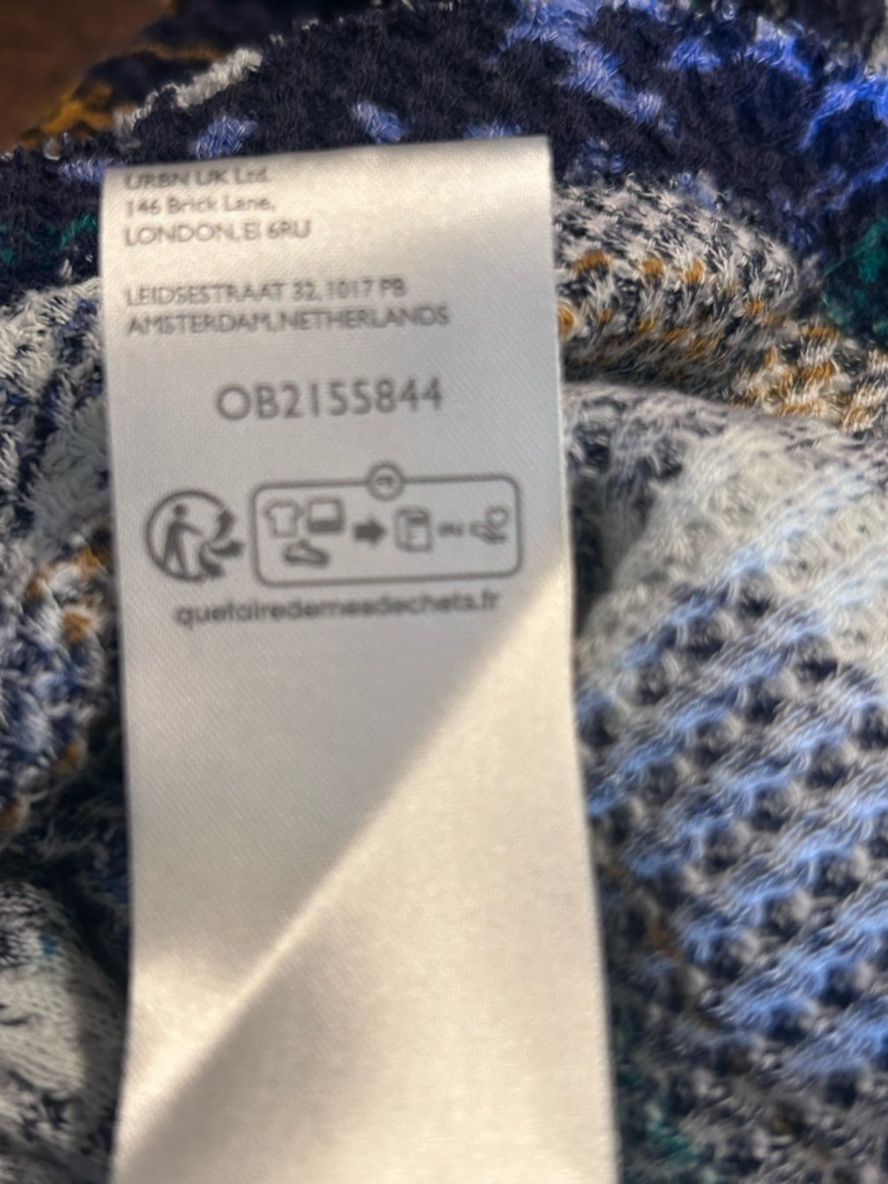 NWT $68 WE THE FREE FREE PEOPLE  BLISSFUL LAYERING TEE TOP WAFFLE NAVY PRINT XS - Picture 13 of 13